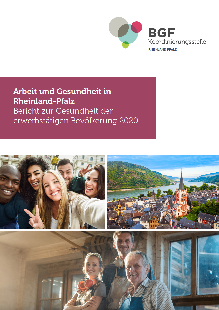 Titelblatts des Gesundheitsberichts Rheinland-Pfalz 2020